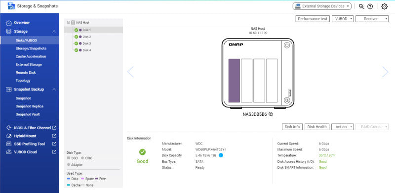 QNAP TS-453Be 4-Bay NAS, 24TB (4x 6TB HDDs)