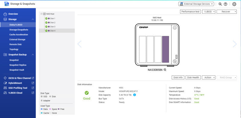 QNAP TS-453Be 4-Bay NAS, 24TB (4x 6TB HDDs)