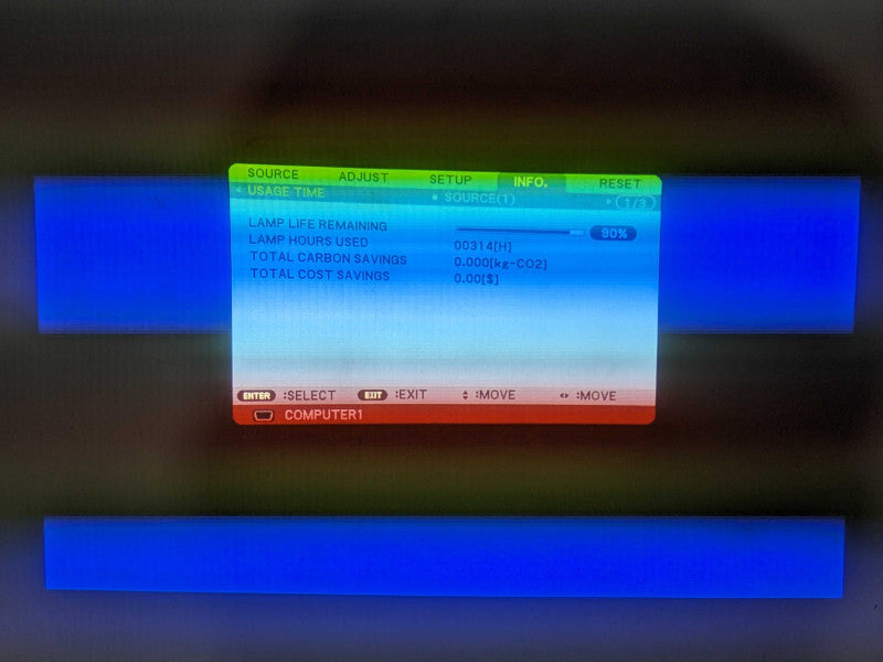 NEC NP-V300X DLP Projector, Lamp Hour: 314Hrs