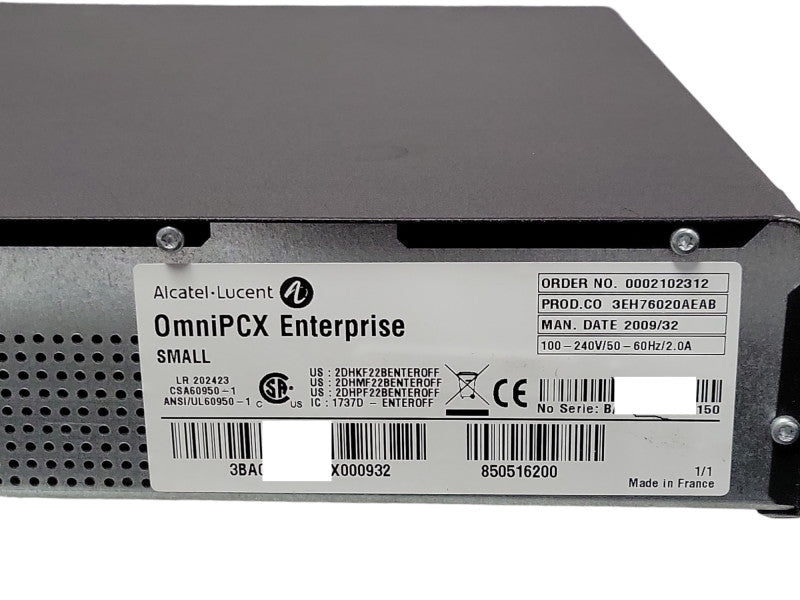 Alcatel-Lucent OmniPCX Enterprise small with call server processing unit, SEE _