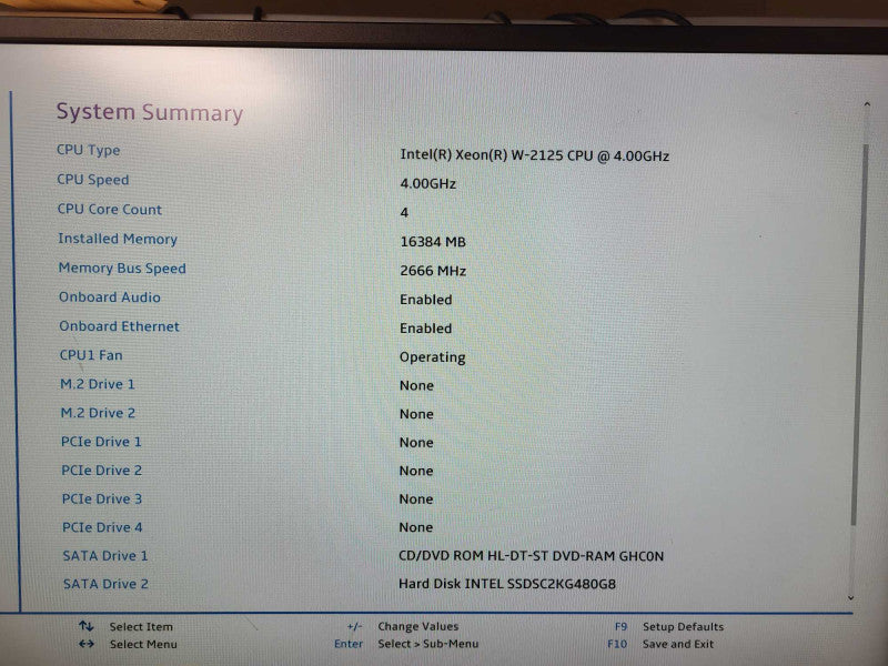 Lenovo ThinkStation P520c Xeon W-2125 4GHz 16GB DDR4 480GB SSD $