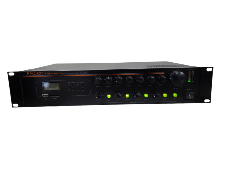 Factor Four Zone Commercial Mixer Amplifier Model Q