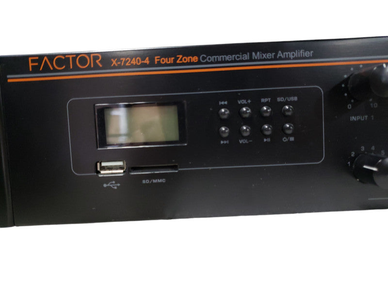 Factor Four Zone Commercial Mixer Amplifier Model Q