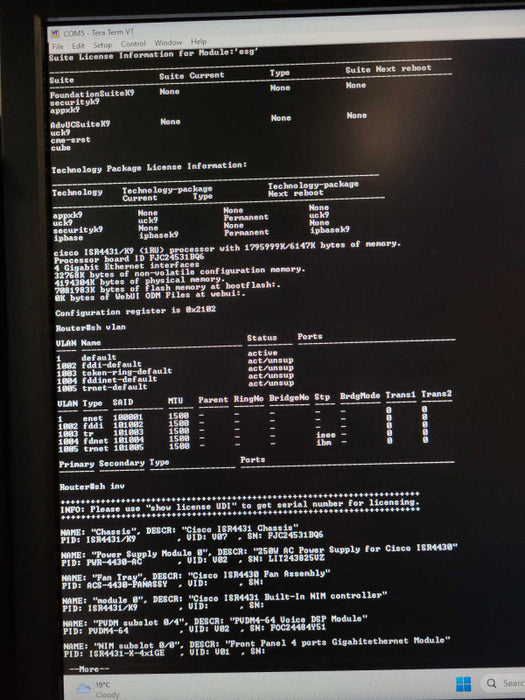 Cisco ISR4431/K9 4400 Series Integrated Services Router $