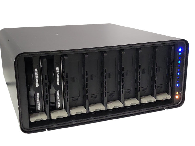 Drobo B810n 8-Bay NAS Dual Ethernet 2x 2TB Hard Drives, READ _