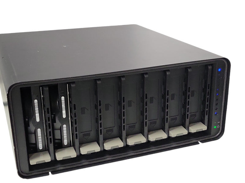 Drobo B810n 8-Bay NAS Dual Ethernet 2x 2TB Hard Drives, READ _