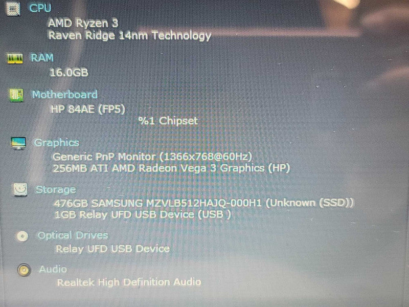 HP Laptop 15 db0003ca| Ryzen 3 2200U| 16GB DDR4| 512GB M.2 READ   β BudLap