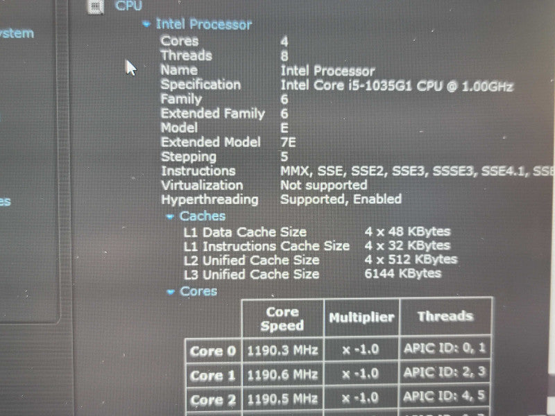 Dell Inspiron 15 5501 | i5-1035G7| 8GB DDR4| 512GB SSD | NO BATTERY  β Lap200
