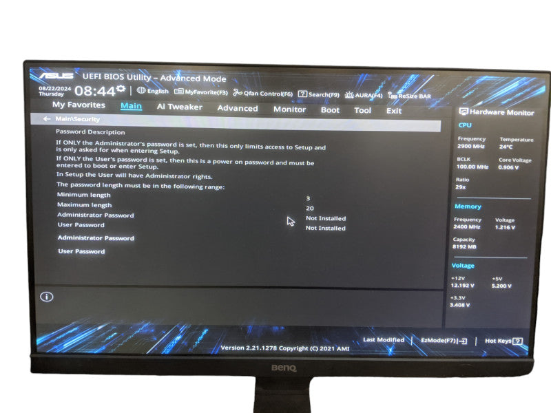 Intel Core i5-10400 | ASUS Prime H510M-A | 8GB RAM | 1x M.2 PCIe | I/O Shield