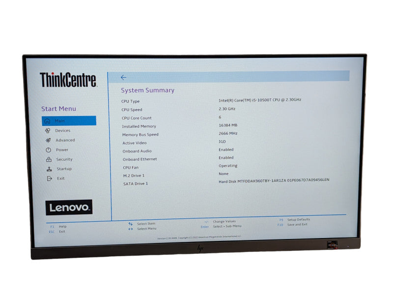 Lenovo ThinkCentre M70q Gen 2 Tiny Intel Core i5-10500T 16GB RAM & 900GB SSD  -