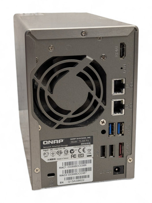 QNAP TS-269 PRO 2 Bay NAS with 2 4TB HDDs Installed  -