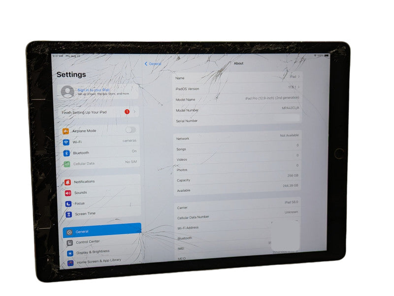 Apple iPad (12.9-inch) (2nd generation) WiFi + Cellular 256GB UNLOCKED READ  -