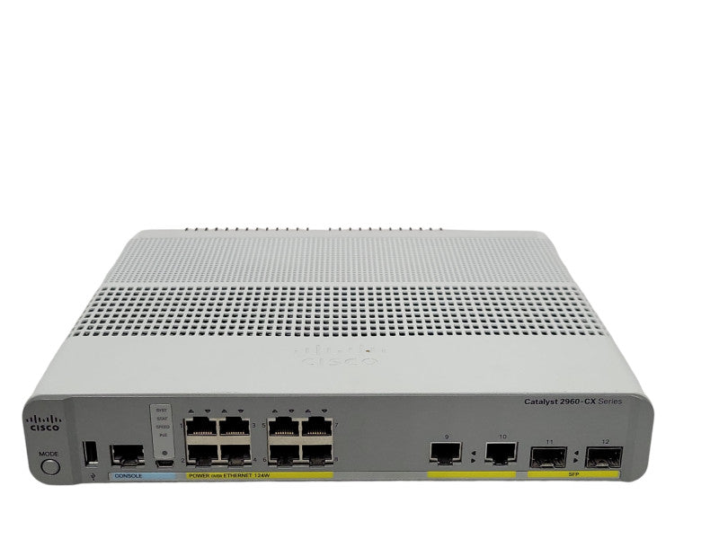 Cisco WS-C2960CX-8PC-L V02 8-Port Gigabit PoE+  2x SFP Managed Switch _