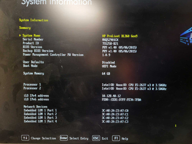 HP DL360 Gen9 1U 8x 2.5" | 2x E5-2637 v3 @ 3.5GHz, 64GB DDR4, P440ar $