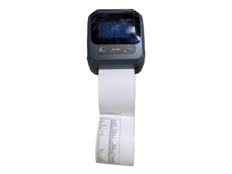 Zebra ZP450 Direct Thermal Label Printer w/ base power supply