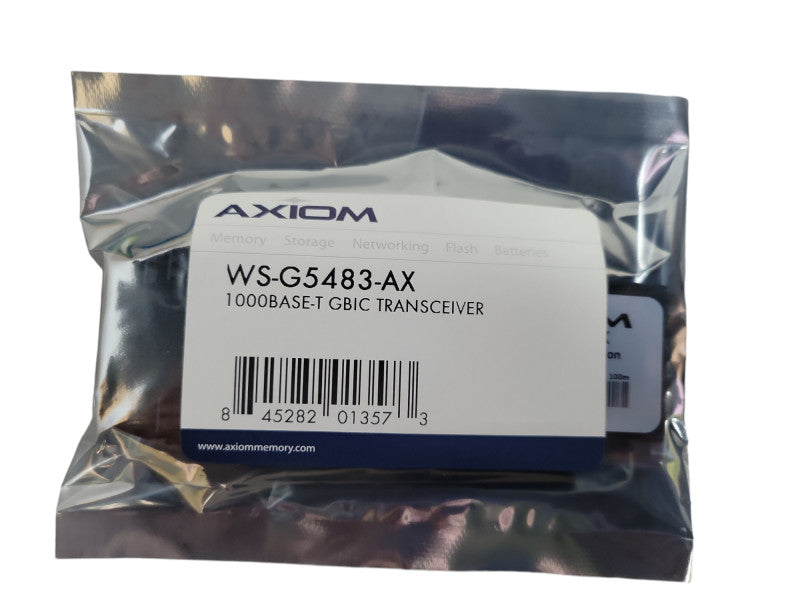 NEW AXIOM WS-G5484-AX 1000 BASE-SX SHORT WAVELENGTH GBIC TRANSCEIVER Q!