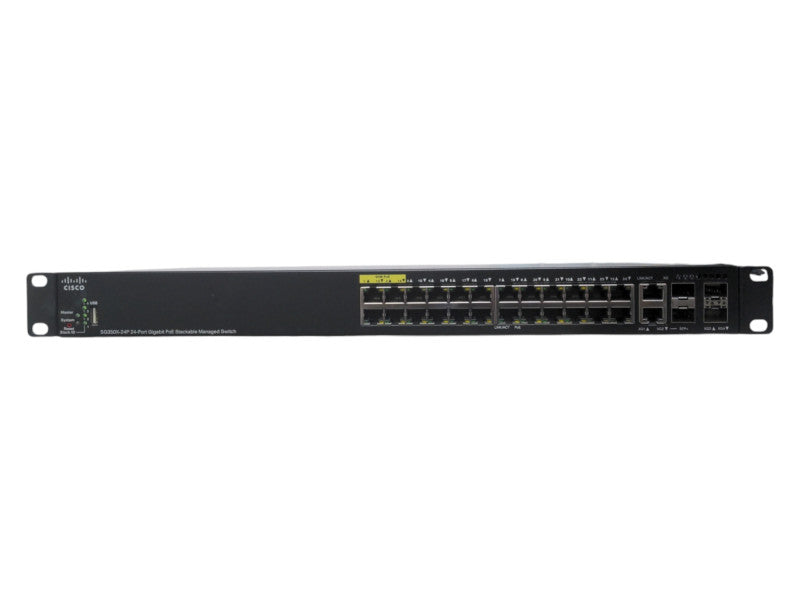 Cisco SG350X-24P-K9 24-Port Gigabit PoE Stackable Managed Network Switch