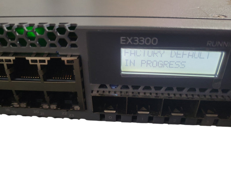 Juniper EX3300 EX3300-24T 24 Port Gigabit Switch Fact Reset !