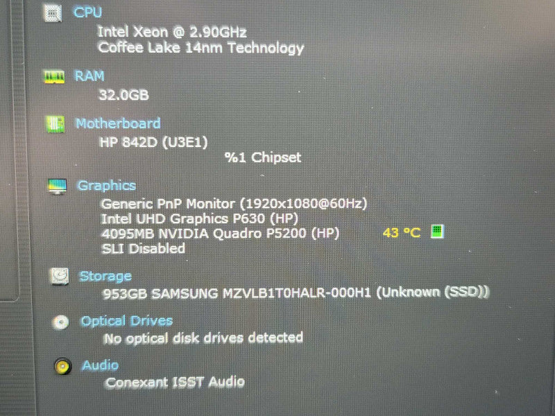 HP ZBook 17 G5| Xeon E-2186| 32GB DDR4| Quadro P5200| 1TB M.2 SSD β Lap200