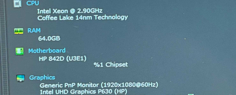 HP ZBook 17 G5 Xeon E-2186M@2.9Gh QUADRO P5200 16GB GPU 64GB RAM 1TB SSD READ Q Lap200