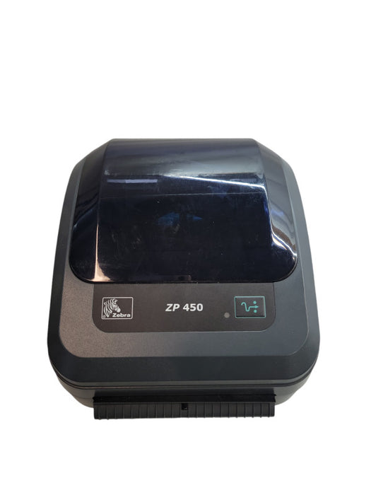 Zebra ZP 450 Thermal Shipping Barcode Label Printer + PWR / USB Cable %