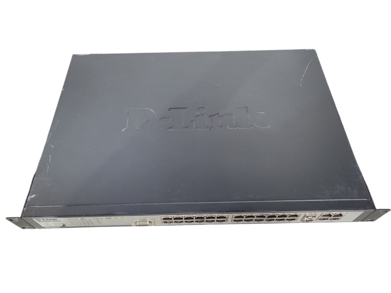 D-Link 28-Port Managed Switch DES-3028P Gigabit Ethernet w/Rack Mount Ears !