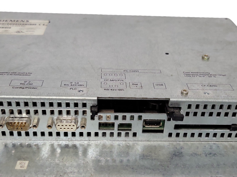 Siemens MP370 Multi Panel touch 15" TFT 6AV6 545-0DA10-0AX0, READ _
