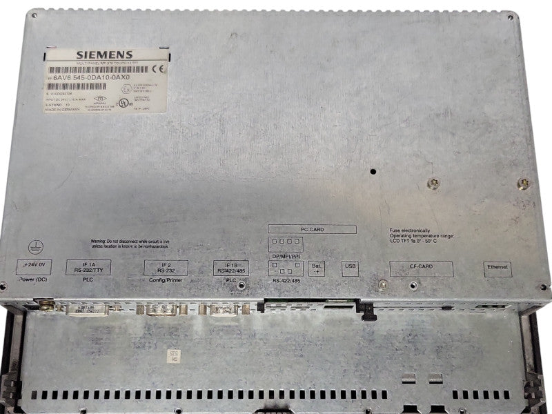 Siemens MP370 Multi Panel touch 15" TFT 6AV6 545-0DA10-0AX0, READ _