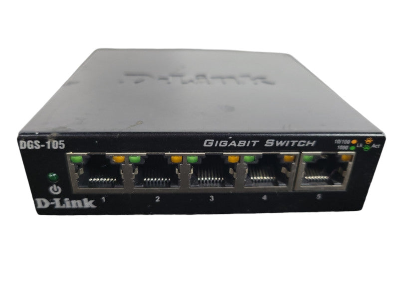 D-Link 5 Port Gigabit Unmanaged Metal Desktop Ethernet Switch DGS-105 !