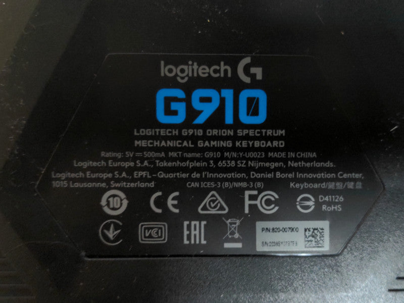 Logitech G910 Orion Spectrum RGB Mechanical Gaming Keyboard