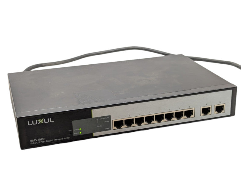 Luxul XMS-1010P 10-Port/8 PoE+ Gigabit Managed Switch -