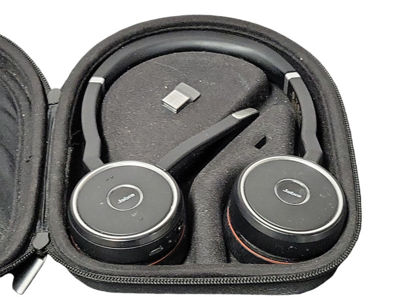 Jabra Evolve 75 HSC040W Bluetooth Noise Cancelling Headset w/ USB and Case _