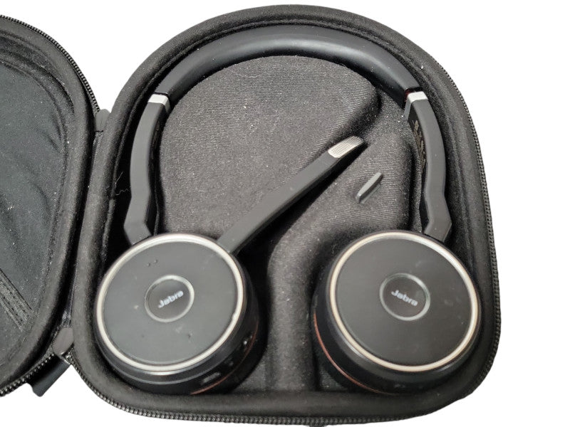 Jabra Evolve 75 HSC040W Bluetooth Noise Cancelling Headset w/ USB and Case _