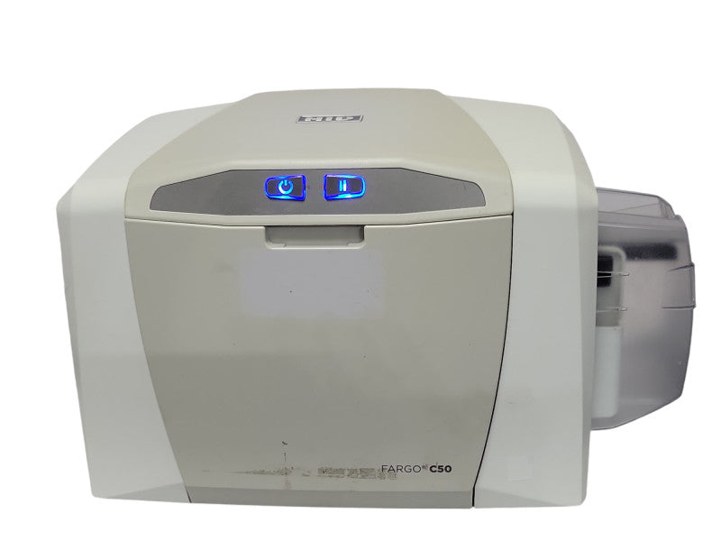 HID Fargo C50 Thermal Color ID Card Printer (USB) w/ Power adapter, READ _