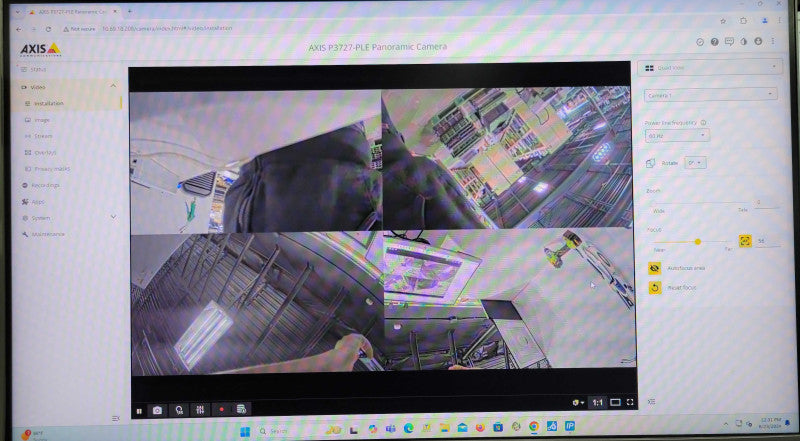 Axis P3727-PLE 02218-001-03 Quad-Cam Network PTZ Panoramic Camera _
