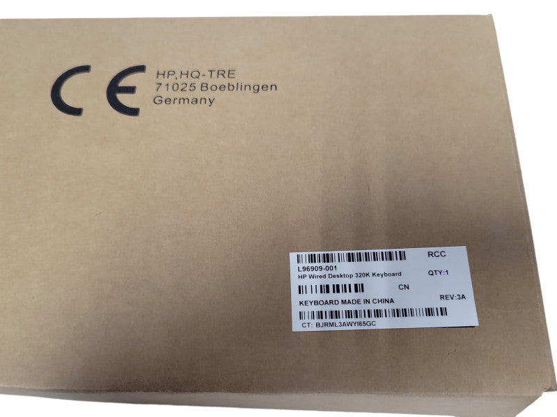 New HP Wired Desktop 320K USB Keyboard L96909-001 Q_