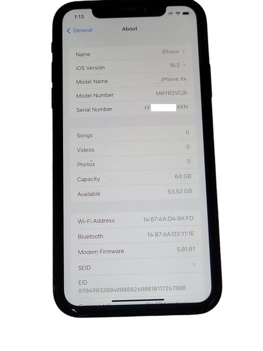 iPhone XR Unlocked 64GB Phone, See Detail Q_