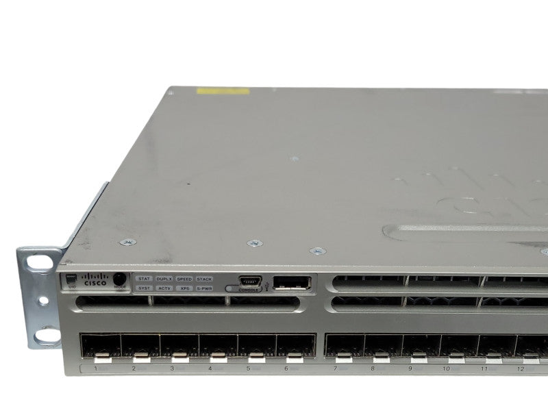 Cisco WS-C3850-24S-S 24 Port GE SFP Switch  IP Base, C3850-NM-4-1G, 1x PSU _