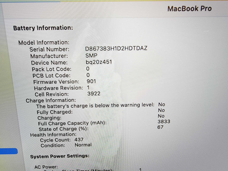 Apple Macbook Pro 2017 13" 2-Core i5-7267U @ 3.1GHz 16GB DDR3 256GB SSD (