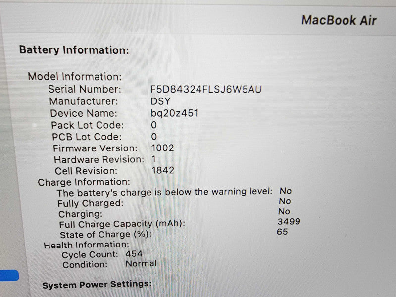 Apple Macbook Air Retina 2018 13" 2-Core i5-8210Y @ 1.6GHz 16GB DDR3 256GB SSD (