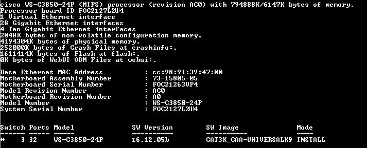 Cisco WS-C3850-24P-S V08 - 24-Port PoE | Managed Switch Q%