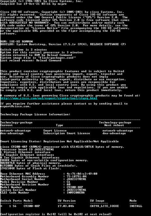 CISCO Catalyst C9200-48P-E V01 | 48-Port PoE+ | 1x PSU !