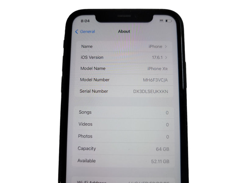 Apple iPhone XR - 64GB - Black (*