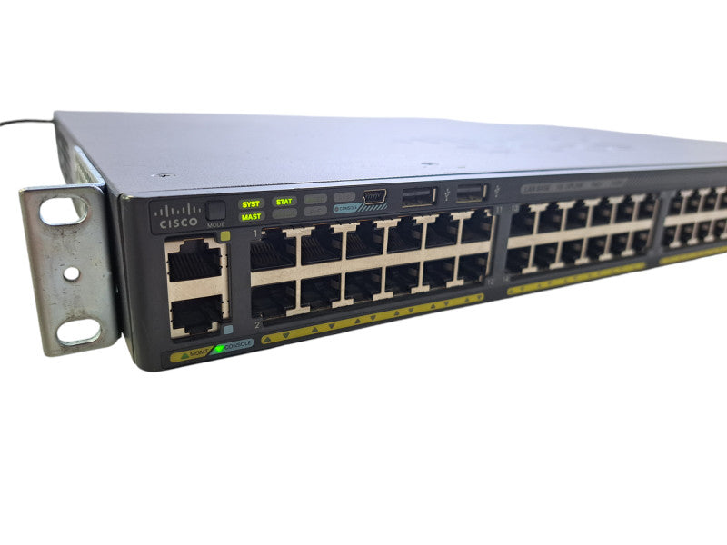 Cisco WS-C2960X-48FPS-L V04 | 48 Port Gigabit PoE+ 740W Switch | 4x SFP