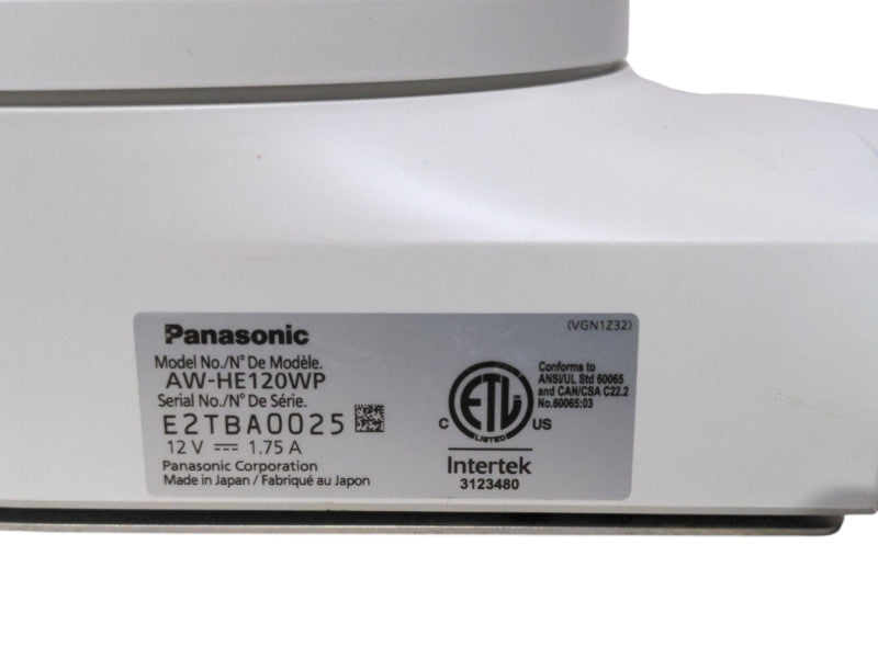 Panasonic AW-HE120WP PTZ Camera, 20x Optical Zoom, Full HD 3MOS