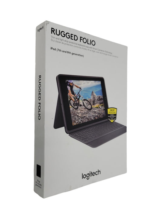 Open-Box Logitech Rugged Folio iPad (7th and 8th generation) Keyboard Case  _