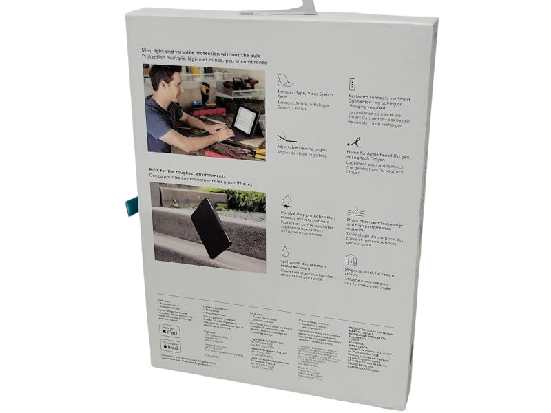 Open-Box Logitech Rugged Folio iPad (7th and 8th generation) Keyboard Case  _