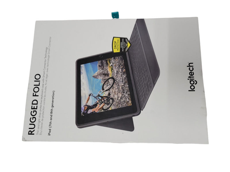 Open-Box Logitech Rugged Folio iPad (7th and 8th generation) Keyboard Case  _