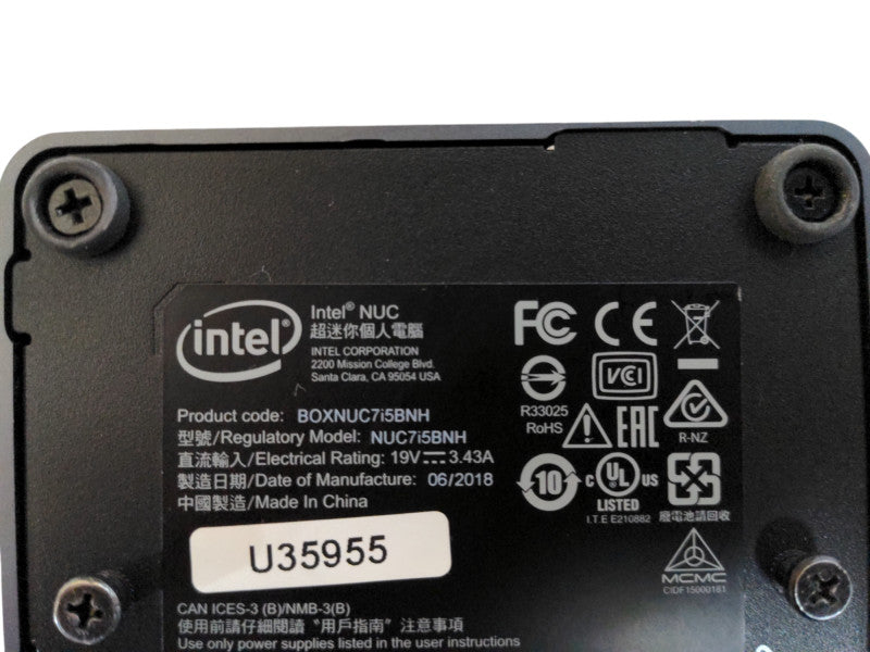 Intel NUC BOXNUC7i5BNK USFF, i5-7260U 2.20GHz, 16GB DDR4, 256GB NVMe, WiFi