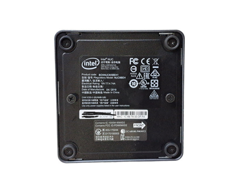 Intel NUC8i5BEH Mini PC | i5-8259U @ 2.30GHz, 16GB DDR4, No HDD/OS